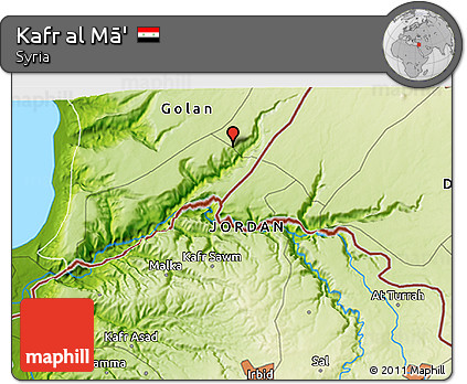Physical 3D Map of Kafr Al Mā'