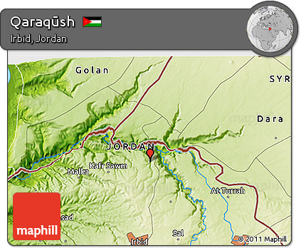 Physical 3D Map of Qaraqūsh