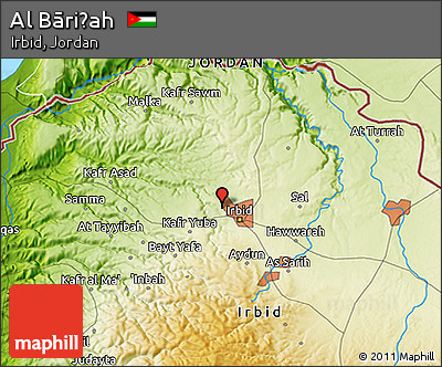 Physical 3D Map of Al Bāriḩah