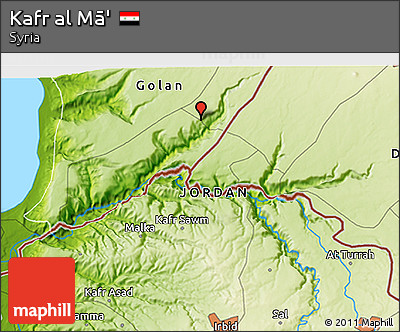 Physical 3D Map of Kafr Al Mā'