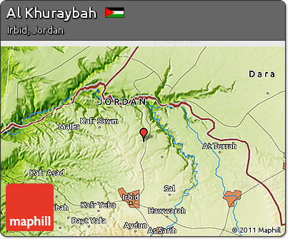 Physical 3D Map of Al Khuraybah