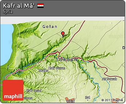 Physical 3D Map of Kafr Al Mā'