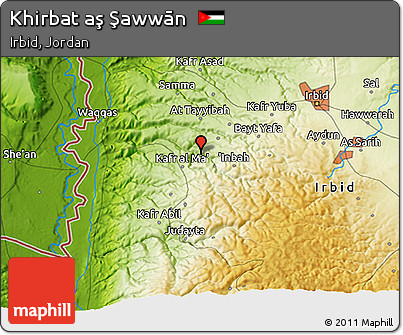 Physical 3D Map of Khirbat Aş Şawwān