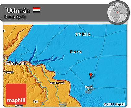 Political 3D Map of `Uthmān