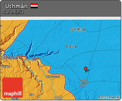 Political 3D Map of `Uthmān