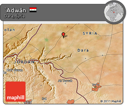 Satellite 3D Map of `Adwān