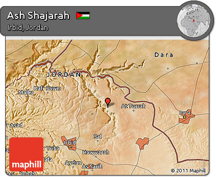 Satellite 3D Map of Ash Shajarah