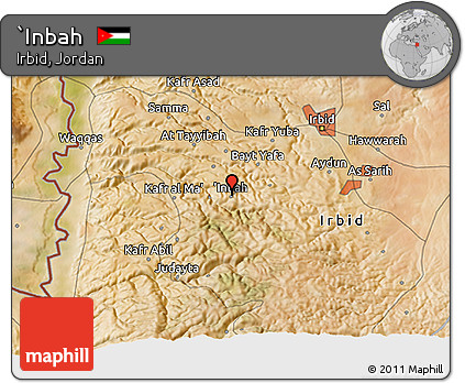 Satellite 3D Map of `Inbah