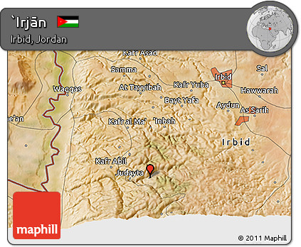 Satellite 3D Map of `Irjān