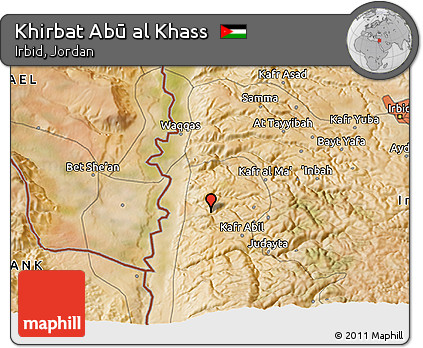 Satellite 3D Map of Khirbat Abū Al Khass