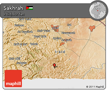 Satellite 3D Map of Şakhrah