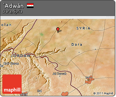 Satellite 3D Map of `Adwān