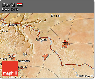 Satellite 3D Map of Dar`ā