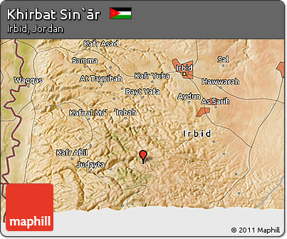 Satellite 3D Map of Khirbat Sin`ār