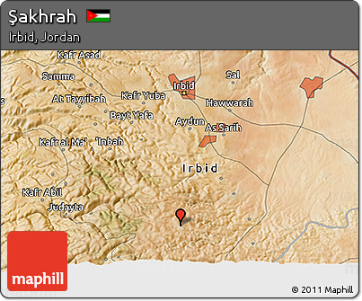 Satellite 3D Map of Şakhrah