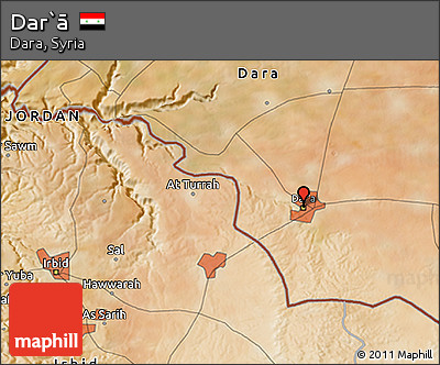 Satellite 3D Map of Dar`ā