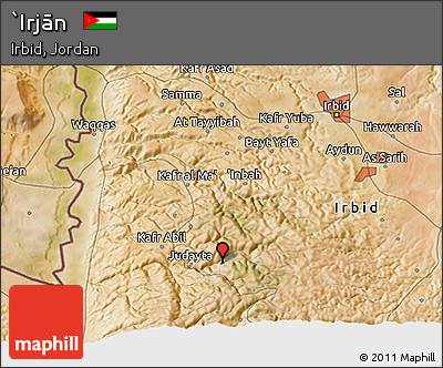 Satellite 3D Map of `Irjān