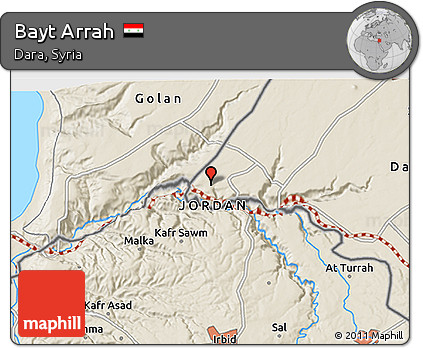 Shaded Relief 3D Map of Bayt Arrah