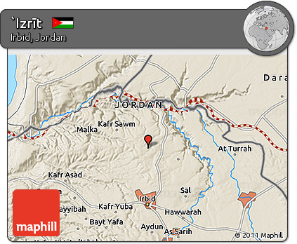 Shaded Relief 3D Map of `Izrīt