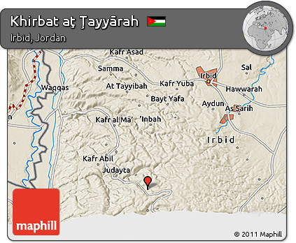 Shaded Relief 3D Map of Khirbat Aţ Ţayyārah