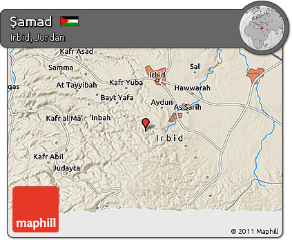 Shaded Relief 3D Map of Şamad