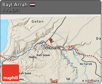 Shaded Relief 3D Map of Bayt Arrah