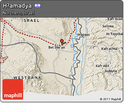Shaded Relief 3D Map of H̱amadya