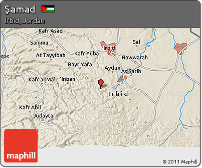 Shaded Relief 3D Map of Şamad