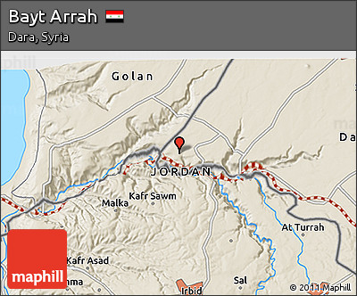 Shaded Relief 3D Map of Bayt Arrah
