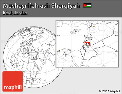 Blank Location Map of Mushayrifah Ash Sharqīyah