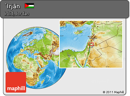 Physical Location Map of `Irjān