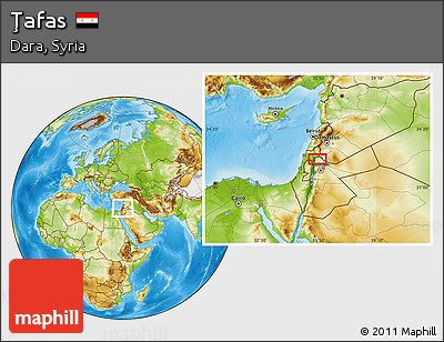 Physical Location Map of Ţafas