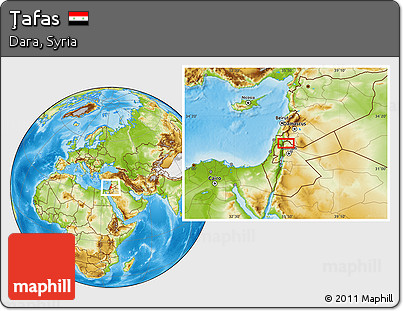 Physical Location Map of Ţafas