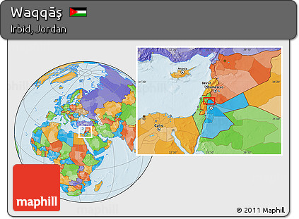 Political Location Map of Waqqāş