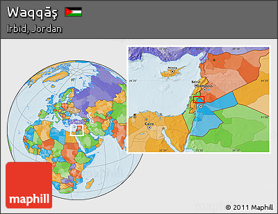 Political Location Map of Waqqāş