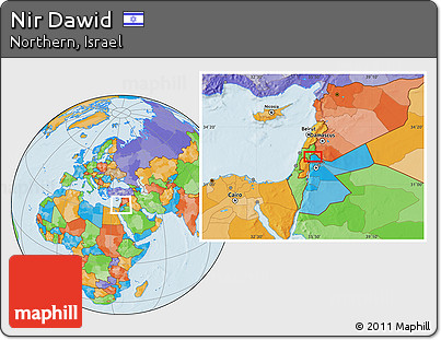 Political Location Map of Nir Dawid