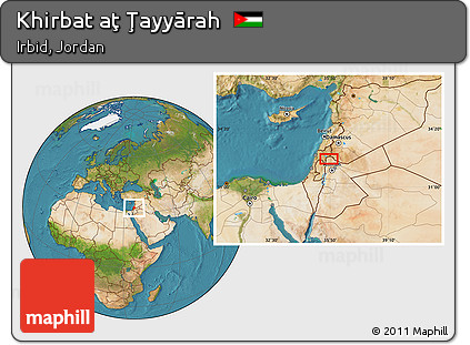 Satellite Location Map of Khirbat Aţ Ţayyārah
