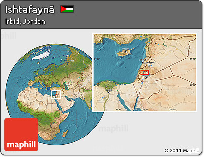 Satellite Location Map of Ishtafaynā