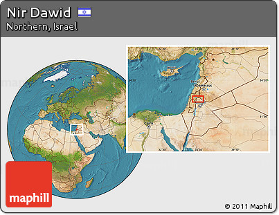 Satellite Location Map of Nir Dawid