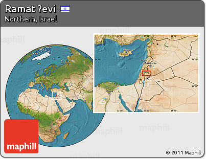 Satellite Location Map of Ramat Ẕevi