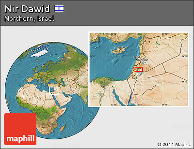Satellite Location Map of Nir Dawid