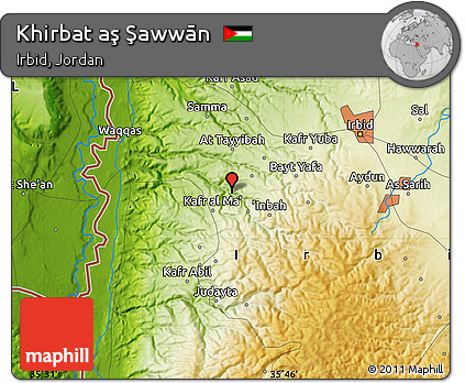 Physical Map of Khirbat Aş Şawwān