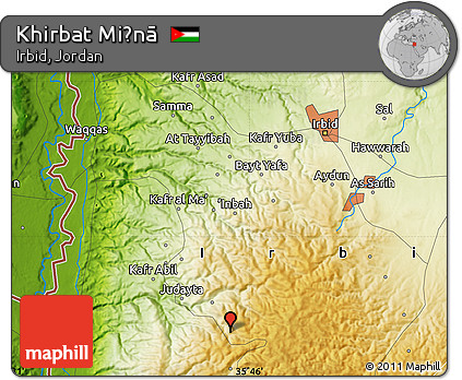 Physical Map of Khirbat Miḩnā