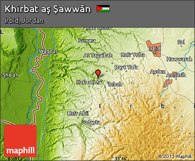 Physical Map of Khirbat Aş Şawwān