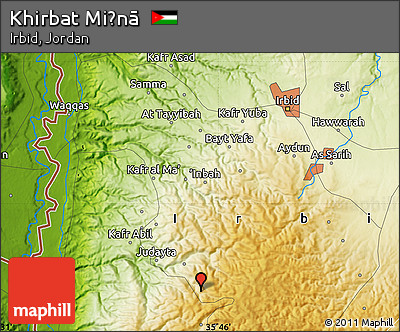 Physical Map of Khirbat Miḩnā