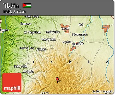 Physical Map of `Ibbīn