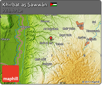 Physical Map of Khirbat Aş Şawwān