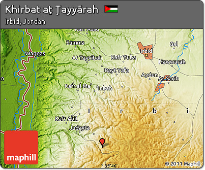Physical Map of Khirbat Aţ Ţayyārah