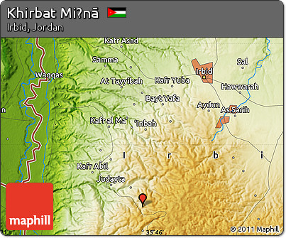 Physical Map of Khirbat Miḩnā