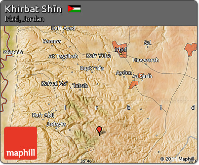 Satellite Map of Khirbat Shīn